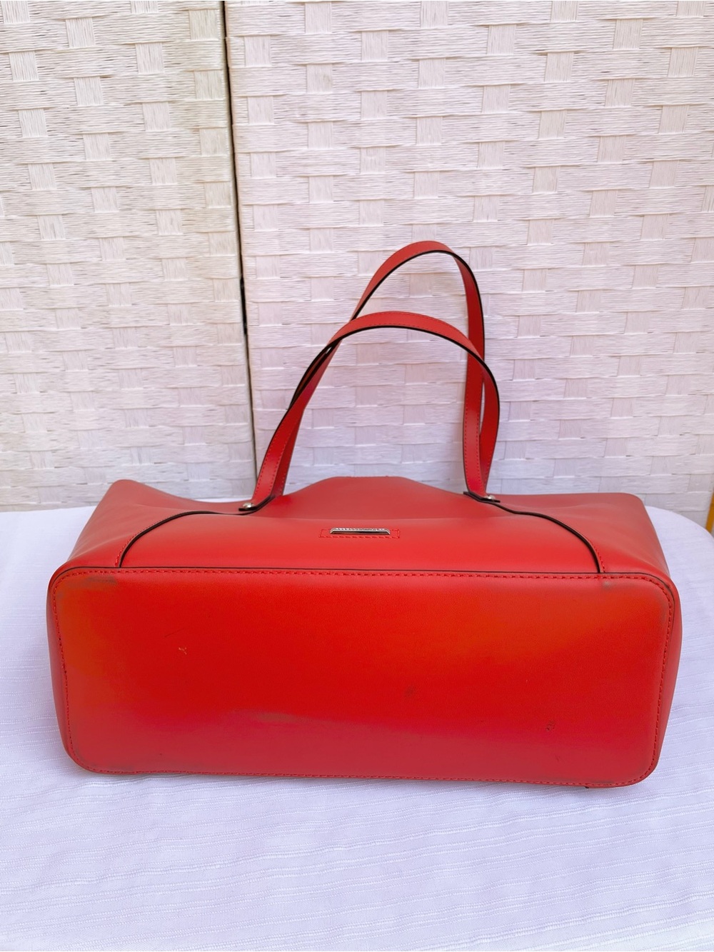 Rebecca Minkoff Red Leather Studded Tote - Picture 7 of 11